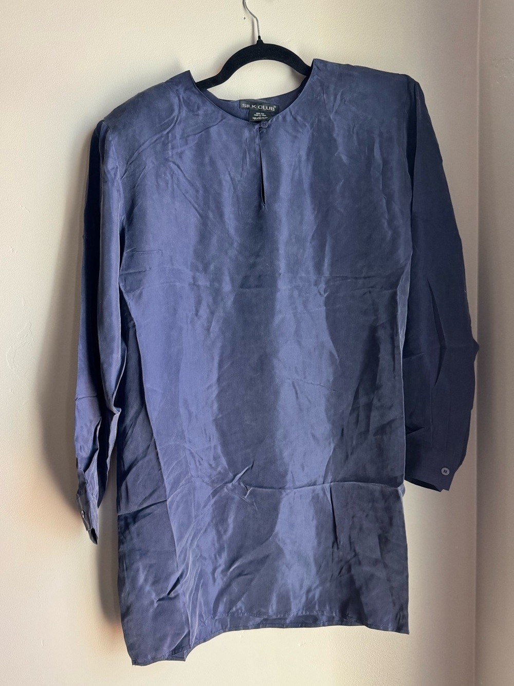 Silk Club Silk Blouse Minimalist Workwear Officecore L Preppy Old Money Academia